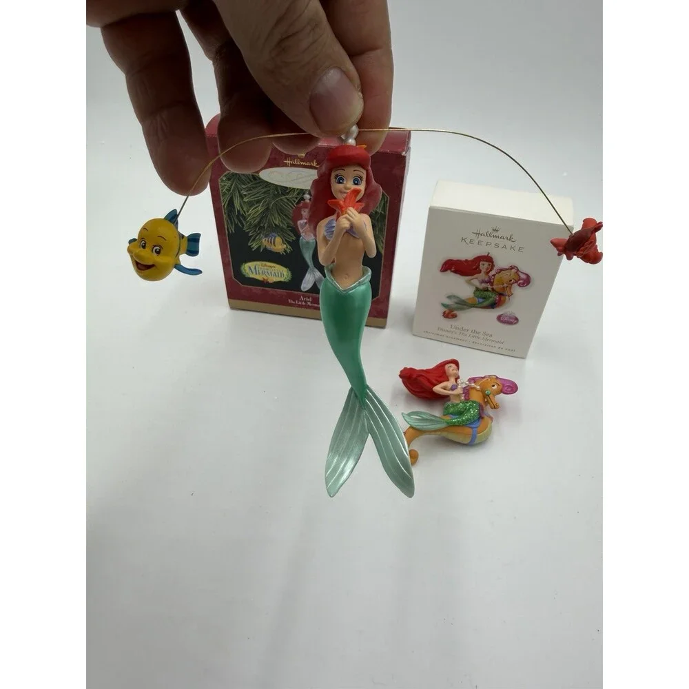 Hallmark Disney Little Mermaid Ariel & Under The Sea Christmas Ornaments